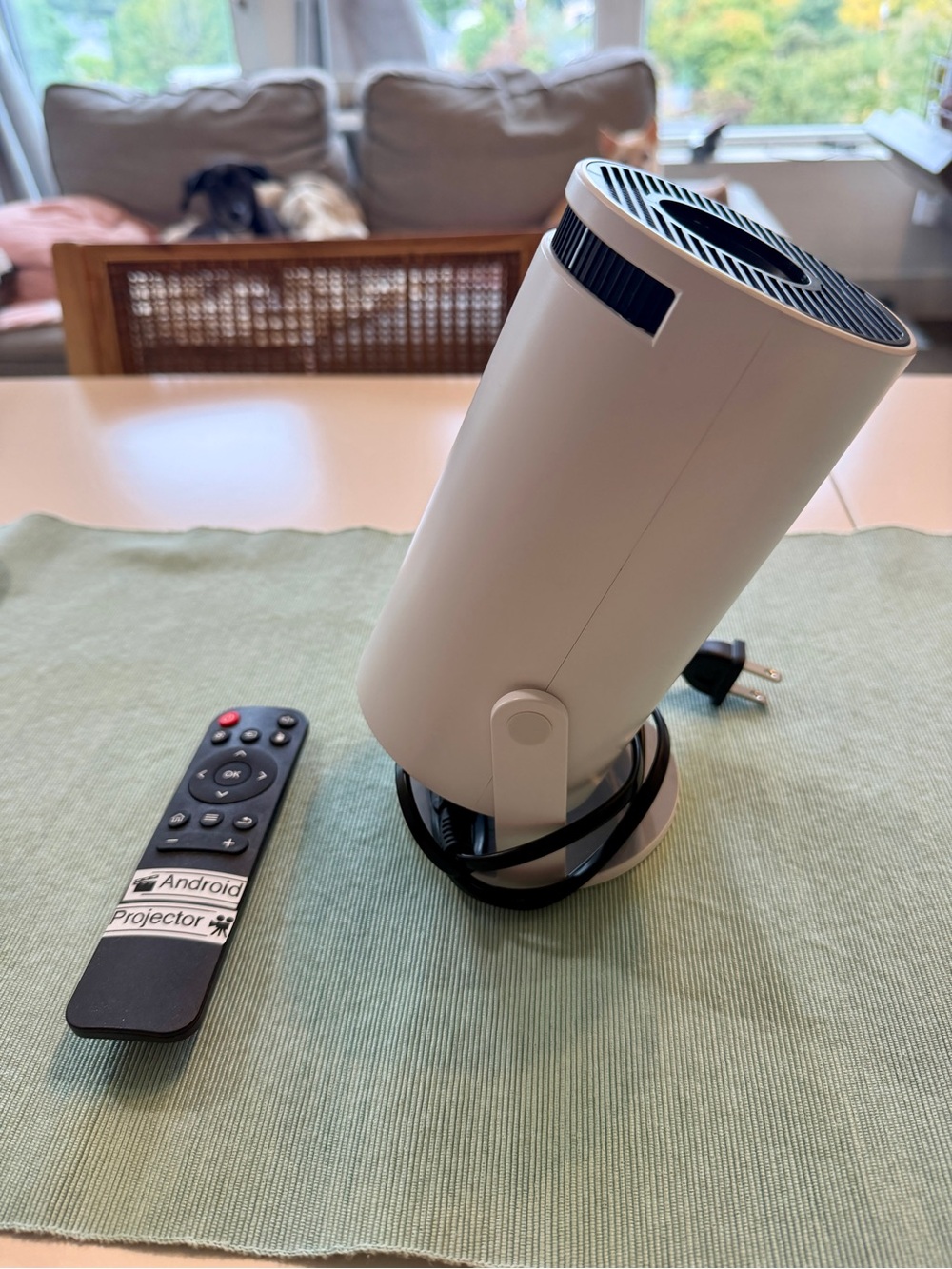 Portable White Android Projector with Remote - Picture 4 of 5